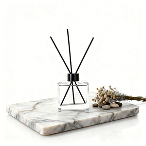 Botella de Vidrio Cuadrada Personalizada, Vacía, Recargable, Purificadora de Aire, Difusor de Aroma, para Aromaterapia, Decoración del Hogar - Product Image 2