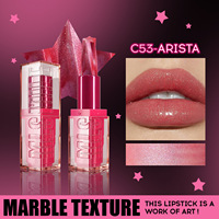 Nouvelle Arrivée 4 Couleurs OEM Rouge à Lèvres Mat Éclatant Non-Transfert, Maquillage des Lèvres Nacré Étoile à Cinq Branches, Rouge à Lèvres Brillant