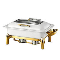 Chauffe-Plats Électrique Professionnel 9L en Acier Inoxydable, Récipient Chauffant Hydraulique Coloré pour Buffet, Matériel de Restauration