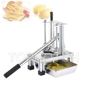 Household Manual Vegetable Wave Shape Potato Crinkle Chip Slice Cutting Equipment Hand Ripple French Fry Cutter Machine