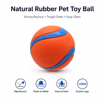 Balle de jeu pour chien en caoutchouc durable et écologique - Jouet flottant à mâcher avec personnalisation et emballage OPP