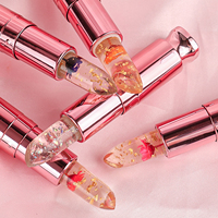Fleur de cristal rouge à lèvres changement de température rouge à lèvres personnalisé marque beauté baume à lèvres maquillage usine
