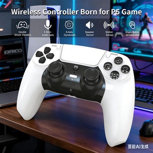 Control Inalámbrico con Doble Vibración y Sensor Giroscópico de Seis Ejes, Control de Movimiento para <span class=keywords><strong>PS5</strong></span> y <span class=keywords><strong>PC</strong></span> - Product Image 1