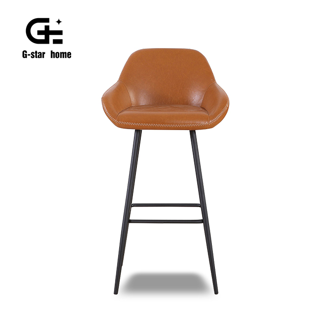 Роскошный стул высотой, деревянный современный высокий барный стул, дизайнерские барные стулья из воловьей кожи и металла, винтажная распродажа, деревенская кожа
