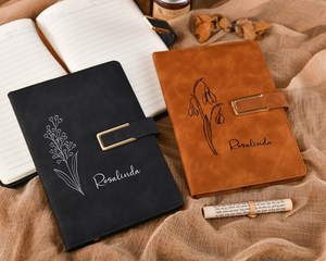 Regalos <span class=keywords><strong>para</strong></span> <span class=keywords><strong>el</strong></span> Día del <span class=keywords><strong>Maestro</strong></span>, Regreso a Clases y Damas de Honor, <span class=keywords><strong>Cuaderno</strong></span> de Cuero PU Personalizado con Impresión Personalizada - Product Image 4
