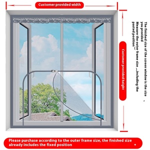 Hot mùa hè bán chống muỗi bay màn hình cửa sổ cho nhà bếp phòng tắm trượt hình chữ U thấp hơn mở làm bền nylon lưới - Product Image 5