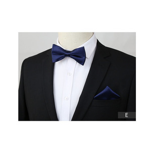 Conjunto de <span class=keywords><strong>Corbata</strong></span> de Moño y Pañuelo de Bolsillo, <span class=keywords><strong>Corbata</strong></span> de Moño Lisa y Brillante de Satén, Cravate para Hombre y Mujer, Accesorio de Moda para Camisa, Fiesta, Iglesia - Product Image 6