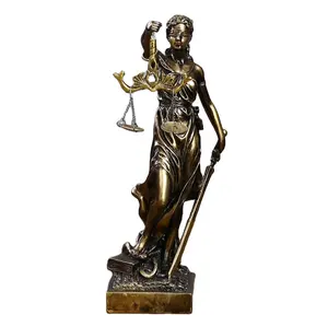 2023 all'ingrosso colore bronzo 28.5cm resina statua della signora giustizia dea scultura signora dea scultura