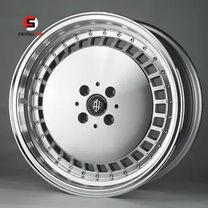 15 polegadas 17 polegadas 4*100 5*114.3 5*100 VIP carro pneus jantes de alumínio rodas de liga leve de carro prata rosto