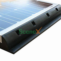 DIY SceneX Système de montage hors réseau pour panneau solaire long en ABS, Garantie 5 ans, Résistance au vent 60 m/s, Blanc/Noir Anodisé, pour VR