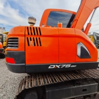 Venta al por Mayor de Miniexcavadoras Usadas de Alta Calidad, Pequeñas, Doosan DX75 DX75-9C, de 7 Toneladas, de Segunda Mano, Miniexcavadoras Doosan DX75-9C en Venta