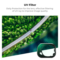 Kit de 4 filtres pour drone K&F Concept (CPL+UV+ND2-32 réglable+ND32-512 réglable) pour DJI HD, revêtement simple face