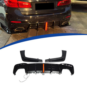 BMW 5 Series G30 Rear Lip Spoiler 2017-2023 PP Material 3-Piece Set With LED Lights - Product Image 2
