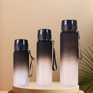 Botella de Agua de Plástico Portátil de Gran Capacidad de 1000 ml, Color Degradado Esmerilado, para Deportes al Aire Libre y Viajes - Product Image 1