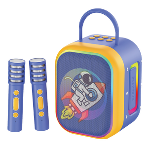 PJT-BSP2302 Haut-parleur portable mini karaoké avec micros sans fil pour la maison, les voyages et les soirées - Product Image 1