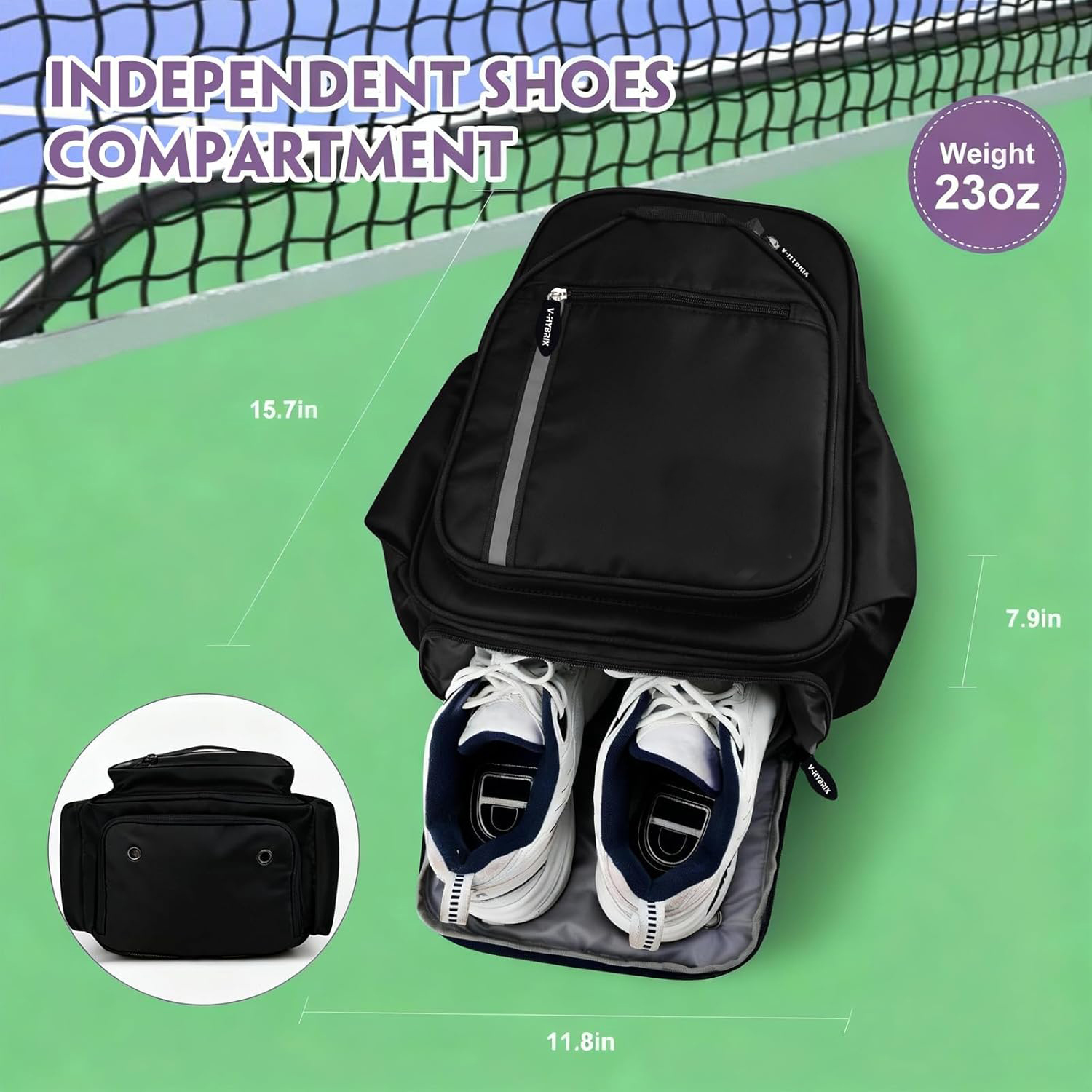 30L Waterproof Pickleball Backpack with Shoe Compartment for Men Women Pickle Ball Gift Accessories for Pickball Lovers