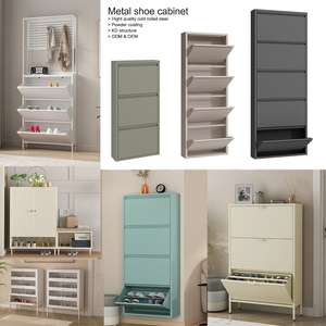 <span class=keywords><strong>Meuble</strong></span> à chaussures en gros d'usine <span class=keywords><strong>avec</strong></span> 2 <span class=keywords><strong>portes</strong></span>, armoire de rangement à 6 niveaux, étagères réglables, organisateur de chaussures pour entrée - Product Image 3