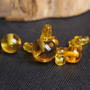 Commercio all'ingrosso citrino Guru perlina 6mm 8mm 10mm 12mm 14mm 3 fori T-perline per Mala perline gioielli bracciali - Product Image 4