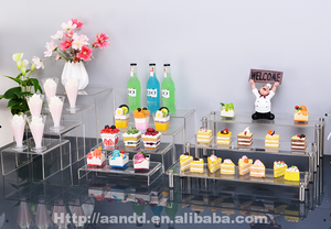 Expositor de Acrílico Transparente para Escritorio, Estante de Almacenamiento en Forma de Escalera para Pasteles, Perfumes, Figuras, Muñecas, Pulseras y Joyas - Product Image 2