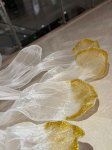 Nouvelle conception de décoration de scène, toile de fond de mariage, suspension murale, installation artistique géante de fleurs <span class=keywords><strong>en</strong></span> <span class=keywords><strong>organza</strong></span> pour vitrine de magasin - Product Image 5