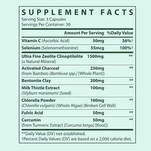 Capsules de Zéolite OEM Marque Privée Complément Herbal <span class=keywords><strong>pour</strong></span> la Santé du Foie 2300mg Extrait de Chardon-Marie <span class=keywords><strong>Charbon</strong></span> Actif Capsule Détoxifiante - Product Image 3