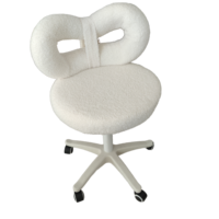 Fauteuil de salon moderne de haute qualité, réglable en hauteur, en tissu laine d'agneau, design Bow, vente en gros, personnalisable - Direct usine pour la maison