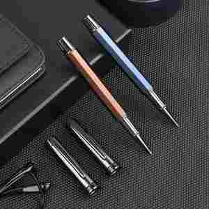 High Quality Custom Logo 1.0mm Metal Business Ballpoint <b>Pen</b> New Black Rotating Barrel Design Gift Advertising <b>Pen</b> for Business - Product Image 1