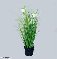 Plante artificielle en pot de 50 cm, type Bonsaï, avec 6 têtes de marguerites jaunes en faux jonc d'herbe, pour décoration de mariage, Noël, maison et bureau