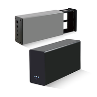 USB3.0 5Gbps SATA HDD kandang 3.5 Bay casing aluminium dengan RAID 0/1 JBOD mendukung Universal kompatibilitas untuk 3.5 "SATA HDD