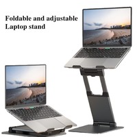 Meilleure vente ergonomique pour support d'ordinateur portable Portable pliable en alliage d'aluminium bureau avec support réglable pour ordinateur portable pour le bureau