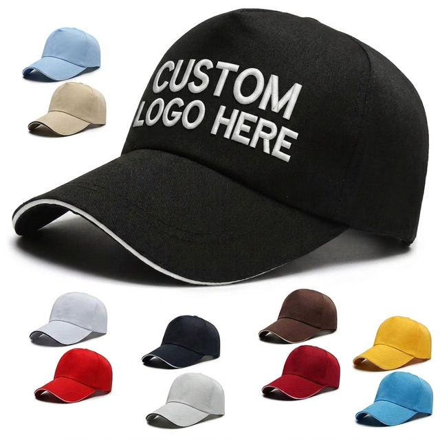 Custom Logo Designer Plain Blank Adjustable Advertising Baseball Cap Hat Printing Embroidery Pattern Sports Gorras 6 5 Panel Cap