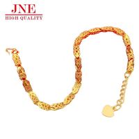 Bijoux de Dubaï Bracelet plaqué or Bracelet pour femmes en laiton plaqué or Bracelet fin plaqué or Petite fleur Bracelet à moule inversé