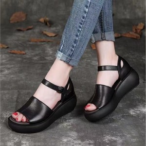 Sandalias de Mujer 2026 con Cuero Suave y un Nuevo Estilo de Tacón Alto con Plataforma y Punta Abierta - Product Image 6