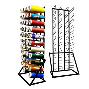 Ruimei métal vinyle rouleau support de rangement au sol vinyle porte-rouleau présentoir pour salle d'artisanat peut contenir 40 rouleaux - Product Image 1