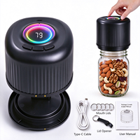 Scelleuse sous vide rechargeable pour bocaux Mason 2027, 3 modes, affichage numérique LED, 1500 mAh, chargement Type C, conservation des aliments