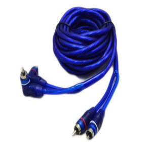 Blue Audio Cable 5m RCA Male To Male For <b>Car</b> <b>Amplifier</b> Subwoofer Speaker Copper Aluminum Wire Coiled Packing - Product Image 4