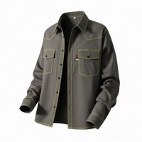 Chemise de travail ignifuge FR pour hommes, fabriquée sur mesure en Chine, vente en gros, pour le secteur pétrolier, vêtements de sécurité pour la soudure industrielle