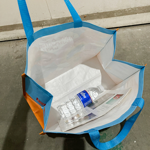 Không Thấm Nước Nhiều Lớp PP Dệt Tote Túi Có Thể Gập Lại Tái Sử Dụng Hàng Tạp Hóa Mua Sắm Túi Nhiệm Vụ Nặng Nề Với Biểu Tượng Tùy Chỉnh - Product Image 3