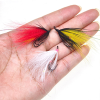 8 couleurs de mouches humides pour saumon Steelhead avec # 6 mouches streamer à double hameçon barbelé, avec plumes de coq et queue de renard, pour la pêche au black-bass et à la truite