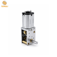 Motor Worm Gear DC 6V GM1812-N20 yang Dapat Disesuaikan dengan Gearbox Logam Sudut Kanan, Encoder & Opsi Penguncian Otomatis