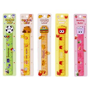 Ensemble de règles fantaisie en caoutchouc souple, motifs fruits et animaux, articles de papeterie pour enfants, pour l'école, la classe et les cadeaux de fête - Product Image 1