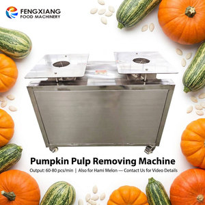 Machine à dénoyaouter les citrouilles à double tête, équipement de retrait de la pulpe pour le traitement des courges, usage en usine alimentaire - Product Image 1