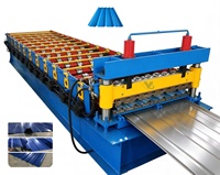 Ligne de fabrication de tôles trapézoïdales IBR, rouleau pour panneaux de toiture trapézoïdaux avec cisaille hydraulique