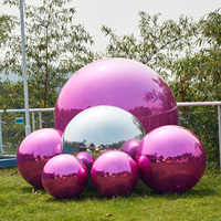 PVC grand ballon brillant événements géants mariage décoration gonflable flottant sphère gonflable boules de miroir pour la fête