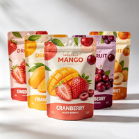 Pochette d'emballage alimentaire en plastique personnalisée avec logo pour mangues séchées, fruits secs et noix de cajou