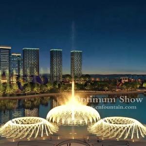 광저우 중국 공장 대규모 야외 Fuente 유연한 음악 분수 쇼 플로팅 댄싱 분수 - Product Image 3