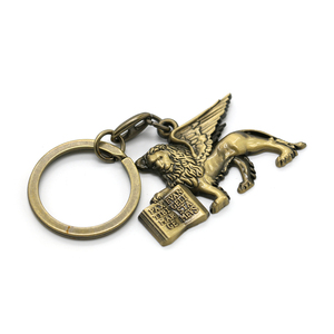 سلسلة مفاتيح معدنية ثلاثية الأبعاد من الفضة للأطفال الحارس الملاك أنيمي - Product Image 4