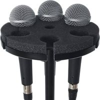 Support de barre de microphone à main pour pare-brise en mousse à canaux 6 en 1 OEM et ODM avec support de micro Supports et supports de barre de 6 micros en métal