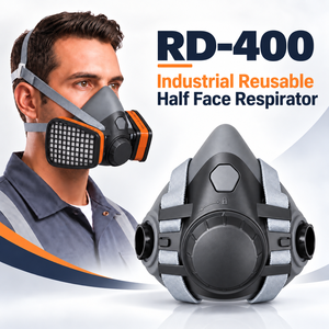 Respirateur demi-masque TPE avec cartouche filtrante pour vapeurs organiques, réutilisable, anti-poussière, masque à gaz chimique pour la peinture et la sécurité - Product Image 1