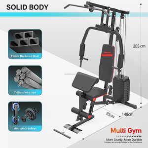 All-in-one ev spor makinesi aile ev Fitness kablo ağırlık yığını 45kg ile çok spor - Product Image 2